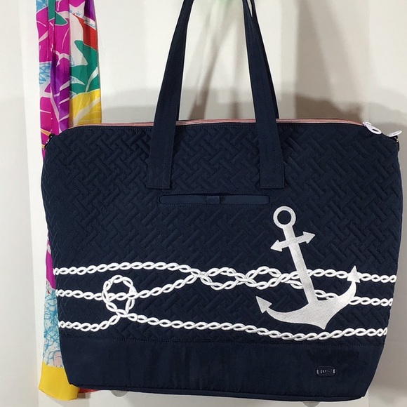 lug Handbags - Lug quilted Aerial nautical travel tote NWOT